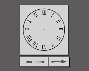 Plantilla para esfera de reloj: números romanos clásicos, arte, manualidades y decoración del hogar.