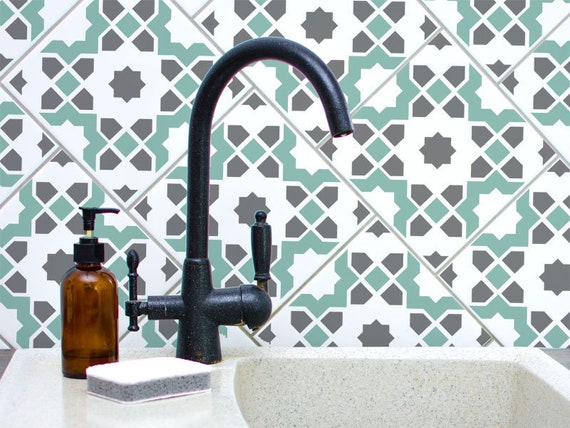 Agadir Tile Pattern Stencil Furniture Moroccan Tile Home Decor Floors Reusable Geometric Painting Stencil by Ideal Stencils Paint Walls