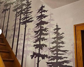 Nursery Tree Wall Stencil By The Stencil Studio – Create A Custom Tree Mural (10618)
