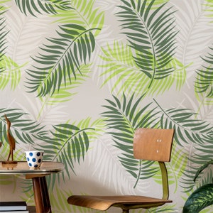 ARECA Tropical Palm Leaf STENCILS,  JUNGLE Leaf Wall Stencil Mural, Home Decor Wall Painting Stencils
