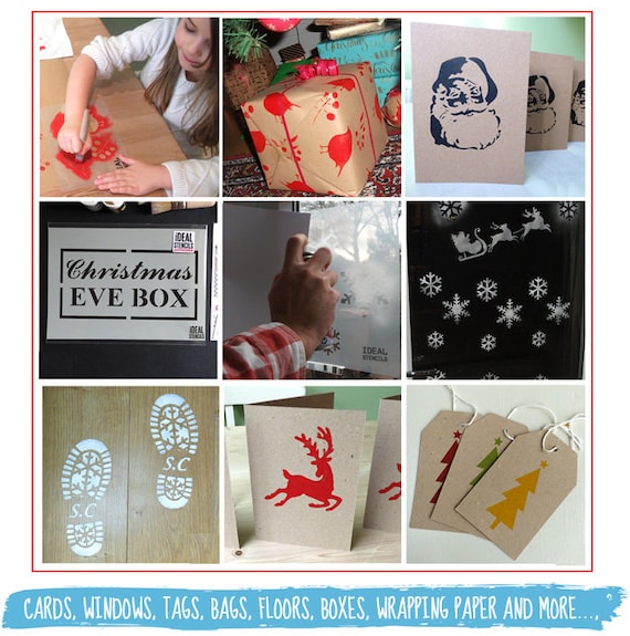 REINDEER CO Christmas Arts /& Crafts Cards Xmas Eve Boxes 190 MYLAR STENCIL A5