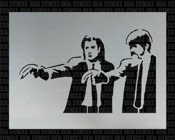 Banksy Pulp Fiction Stencil: Reusable Mylar Plastic, Art & Craft