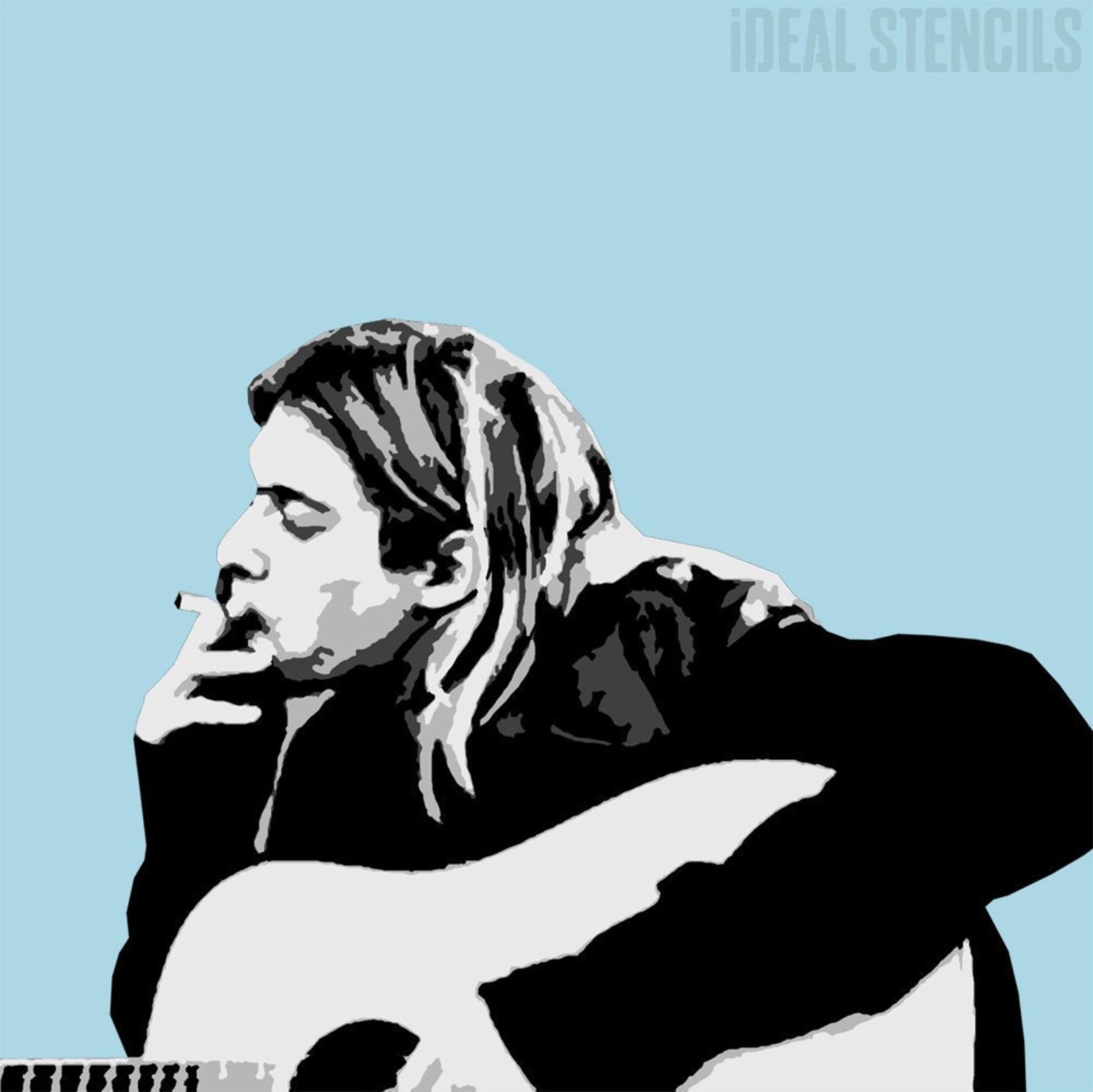 Kurt Cobain Multi Layer Stencil Wall Art Portrait Home | Etsy