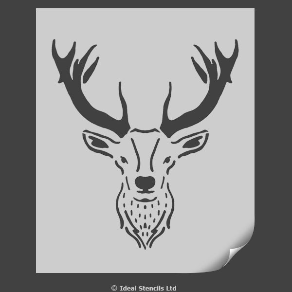 Stag Nursery Stencil Woodland Nursery Wall Decor Stencil Etsy UK