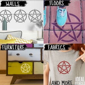 Pentagram STENCIL, Wiccan Star Symbol, Pagan Witchcraft Symbol, Paint ...