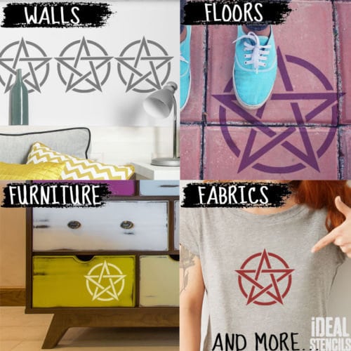 Pentagram STENCIL Wiccan Star Symbol Pagan Witchcraft - Etsy UK
