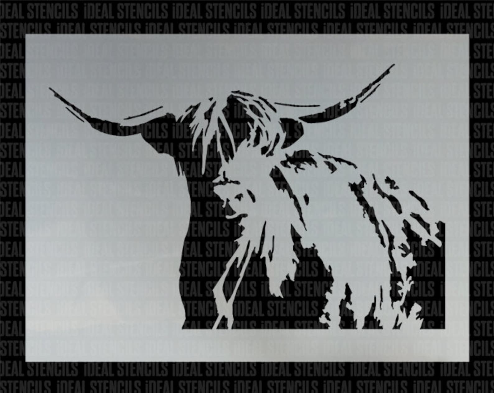 HIGHLAND COW STENCIL Home Decor Wall Stencil Art Craft - Etsy