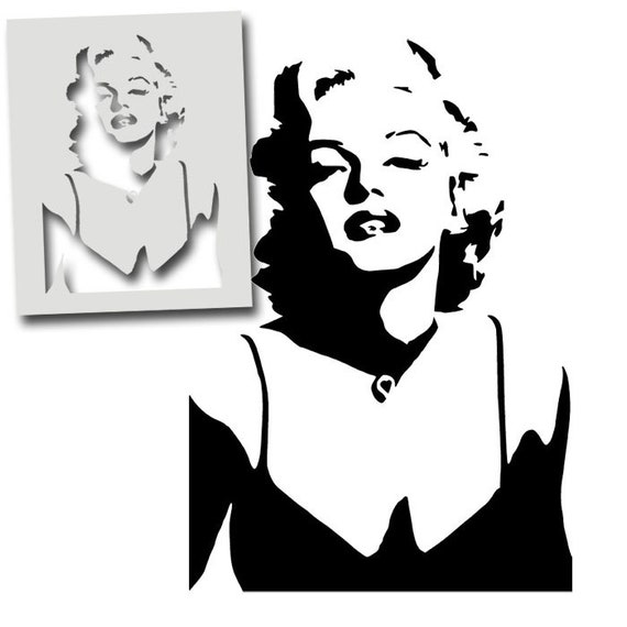 Marilyn Monroe STENCIL, Painting and Art Stencil for Decorating Walls,  Fabrics & Furniture Reusable Size Options by Ideal Stencils 
