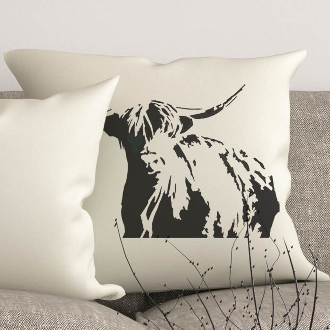 HIGHLAND COW STENCIL Home Decor Wall Stencil Art Craft - Etsy Australia