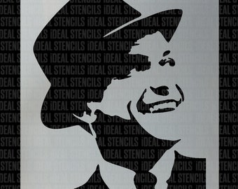 Frank Sinatra STENCIL, Painting Stencil for Walls, Fabrics, Furniture - Home Decor & Art Stencils, Large Stencil, Reusable, Ideal Stencils