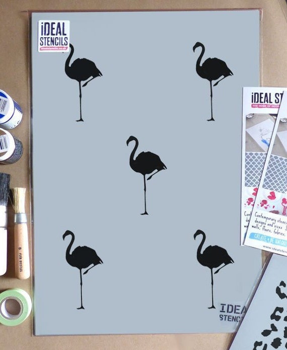 Various Sizes Reusable Flamingo Stencil Art Crafts Wall Decor Wood Signs DIY