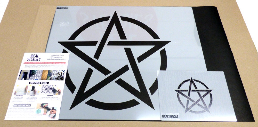 Pentagram STENCIL Wiccan Star Symbol Pagan Witchcraft - Etsy UK