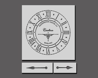 Plantilla para esfera de reloj: números romanos antiguos, arte, manualidades y decoración del hogar.
