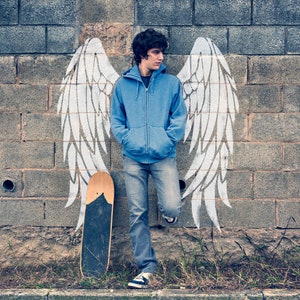 Angel Wings Wall Stencil: Selfie Mural, Interior/Exterior Decor