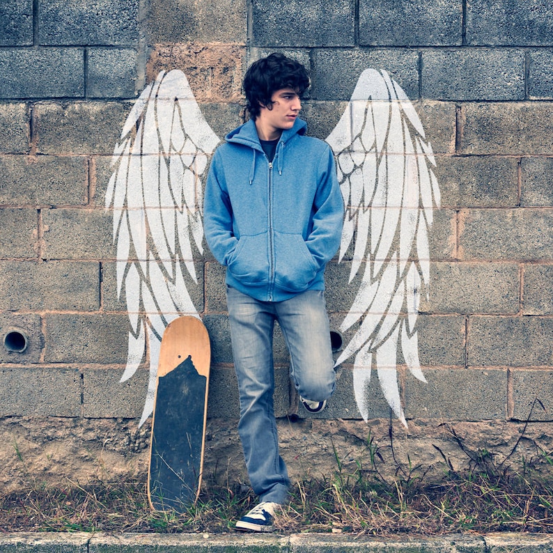 Angel Wings Wall Stencil Large Wall Painting Stencil Etsy