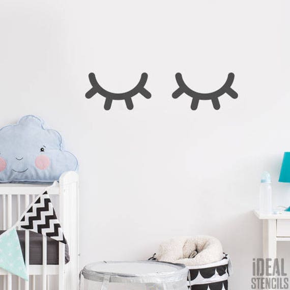 Hanging Stars Stencil Nursery Decorating Paint Walls Bespoke Home Decor