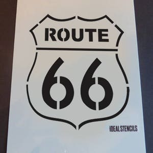Route 66 Stencil: Reusable Mylar for Walls, Fabrics, Furniture