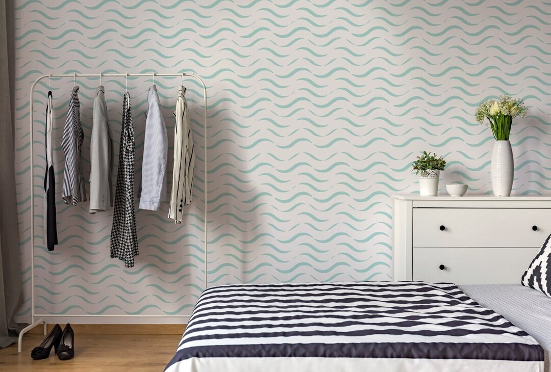 RIPPLE WAVES Wall Stencil, Ocean Painting Pattern Stencil, Paint Wave