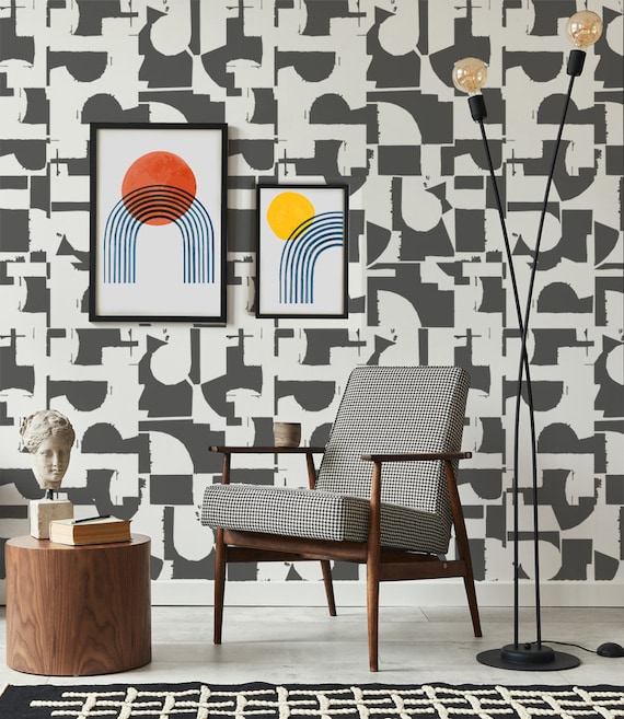 FRANZ Abstract Wall Pattern STENCIL, Paint a Modern Abstract