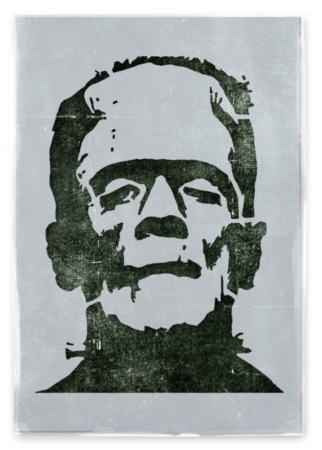 Frankenstein Stencil - Plantillas reutilizables para pintar - Crea  manualidades y proyectos de bricolaje Frankenstein