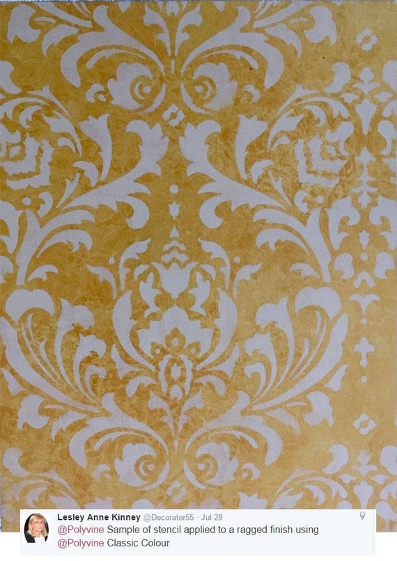 Stencil Modello Damascato Motivo A Parete Stencil Home Etsy