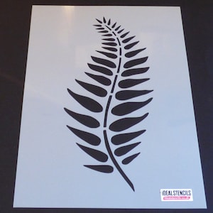 Fern leaf Stencil, Home decor Stencil, Paint through to transfer the design to Walls, Fabrics, Furniture, Reusable Mylar - By Ideal Stencils