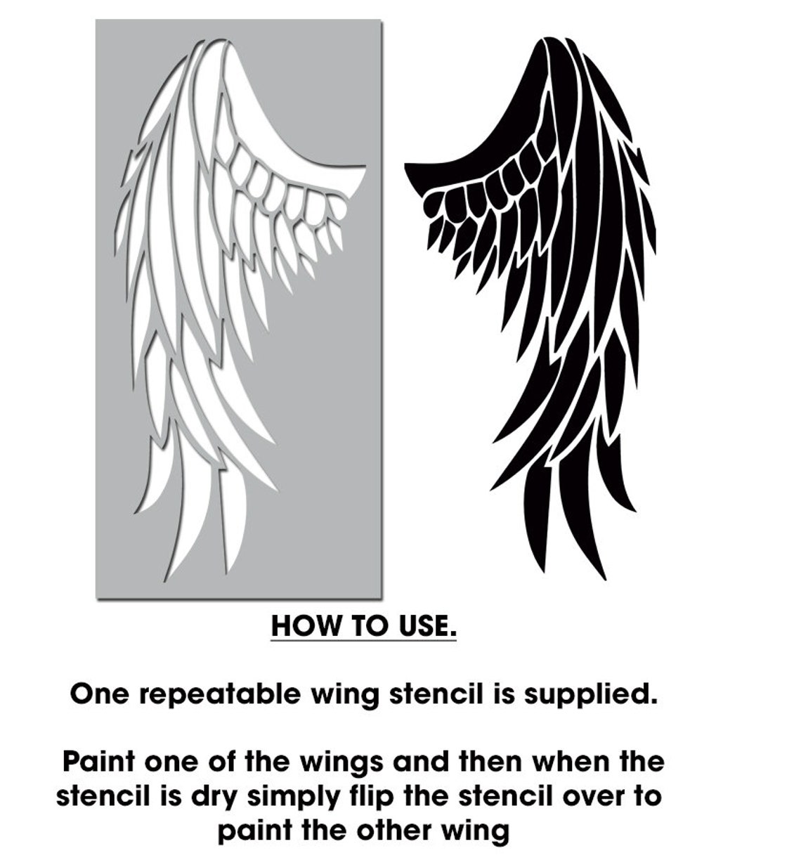 Angel Wings Wall Stencil Large Wall Painting Stencil - Etsy