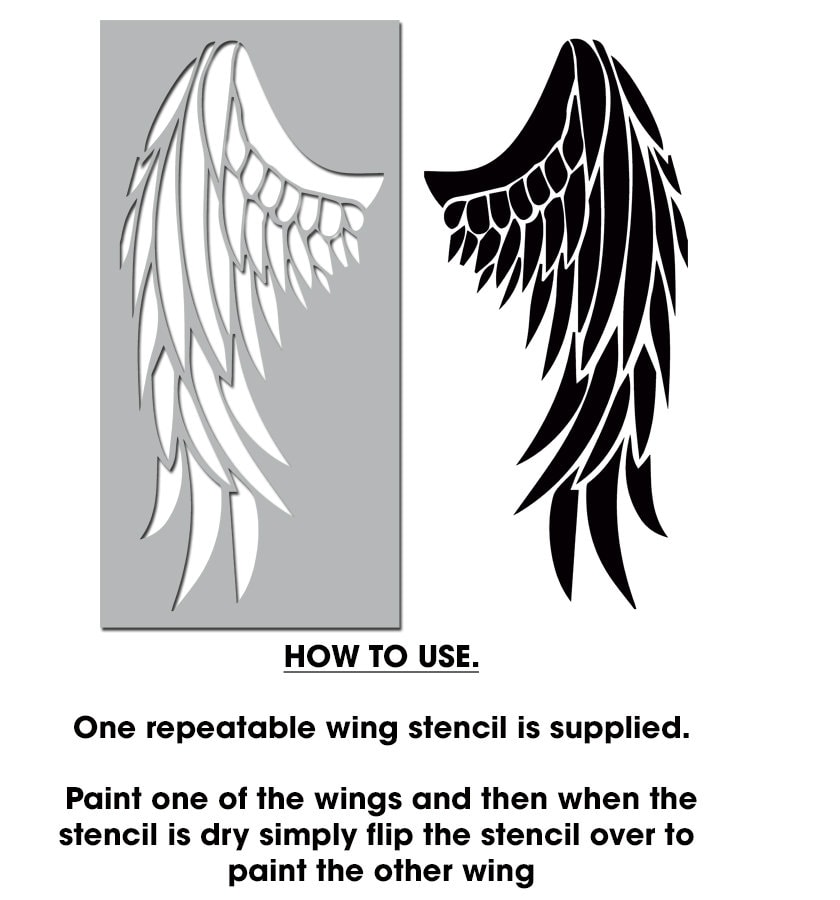 Angel Wings Wall Stencil Large Wall Painting Stencil - Etsy