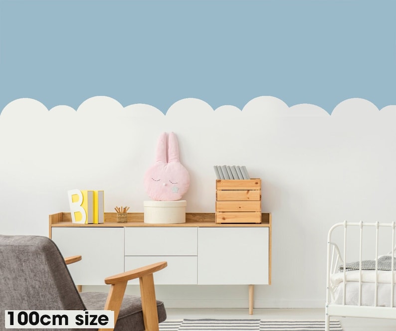 Cloud Effect Wall Stencil Sky Nursery Wall Decor Cost Etsy