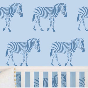 Zebra Stencil, Nursery Wall Decor, Painting STENCIL for Walls, Fabrics and Furniture, Reusable Home Decor Art Craft - By Ideal Stencils