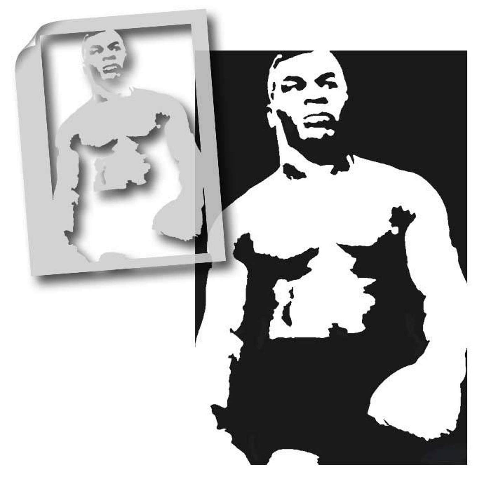 Mike Tyson Wandkunst Schablone Wandkunst Wohnkultur ideal Bild 0.