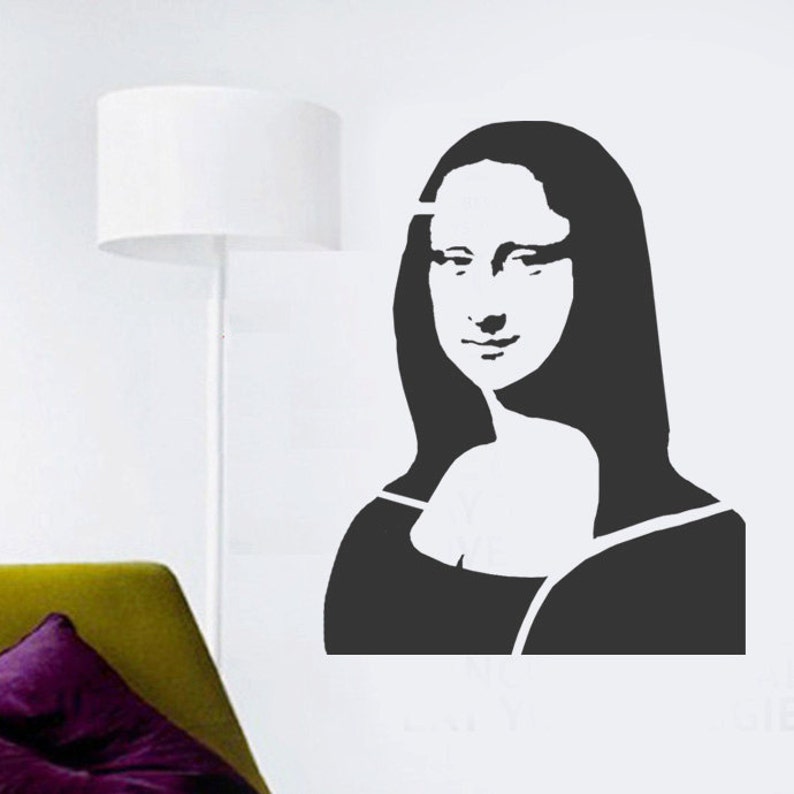 Mona Lisa Stencil, Da Vinci, Home Wall Decor Art Craft, Paint Walls Fabrics Furniture Reusable Stencils in Various Sizes by Ideal Stencils image 2