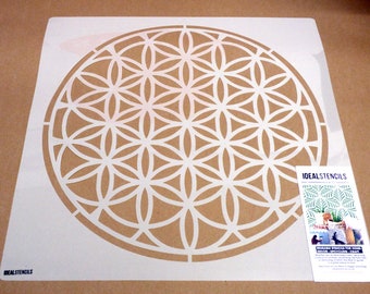 Flower of Life Stencil: Geometric Wall Art Decor