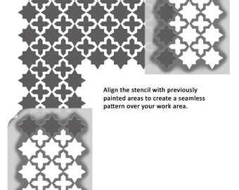Moroccan Pattern STENCIL, Stars & Crosses, HOME DECOR, Painting