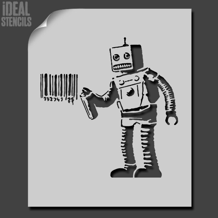 Banksy Robot STENCIL Wall Painting Stencil Art Craft Paint - Etsy UK