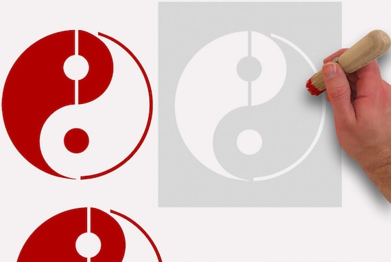 Yin Yang Stencil Reusable Painting Stencil: Home Decor / Art | Etsy