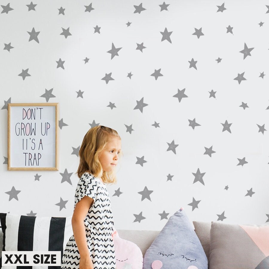 STELLA Star Pattern Wall Decor Stencil,  Kids Room Decorating, Paint Feature Wall or whole room , D.I.Y Large Painting Stencil