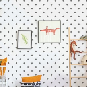 Mini Polka Dots Schablone: Wiederverwendbare Wanddekoration fürs Kinderzimmer