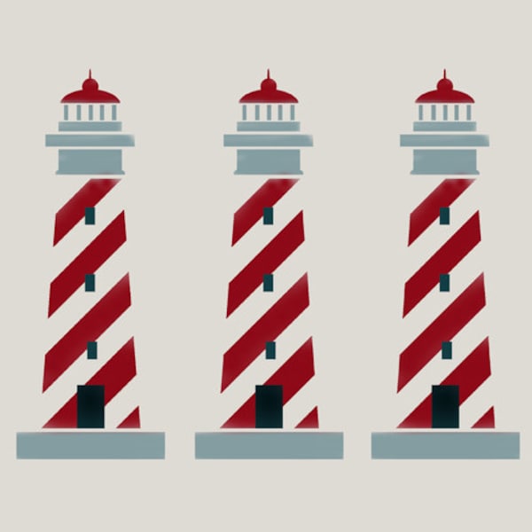 Lighthouse stencil, Nautical stencil, Seaside Decor Stencil for Painting Walls, Floors, Fabrics, Furniture, Reusable Mylar, Home Decor.