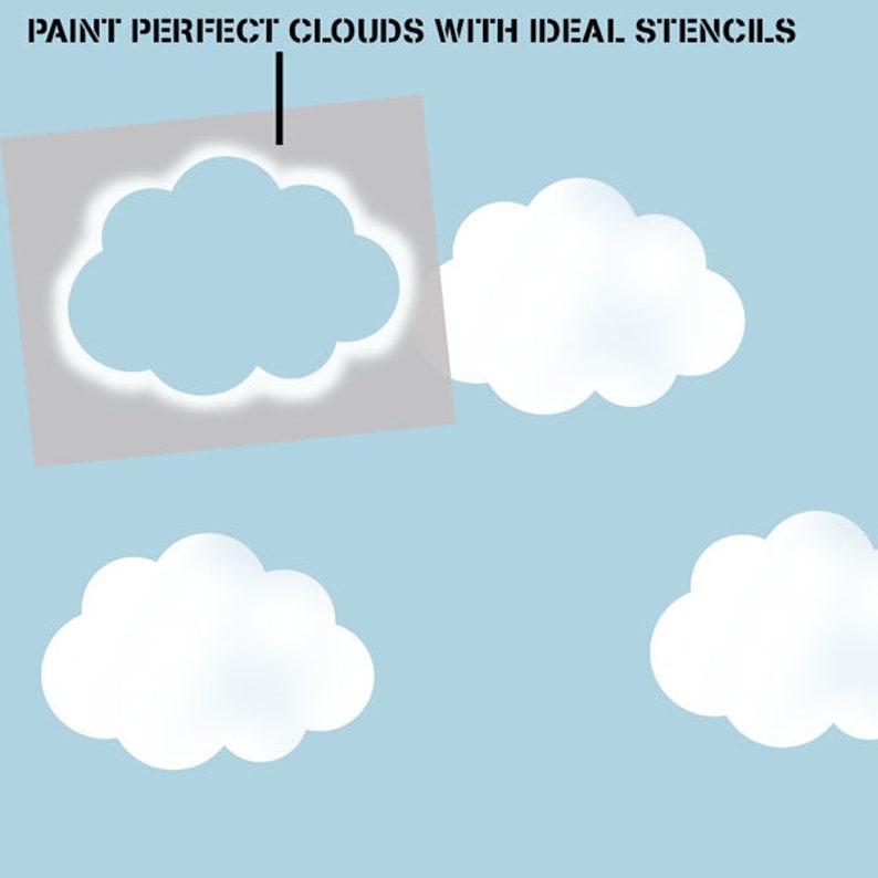 Cloud Stencil Nursery Kids Room Wall Decor Painting Stencil - Etsy