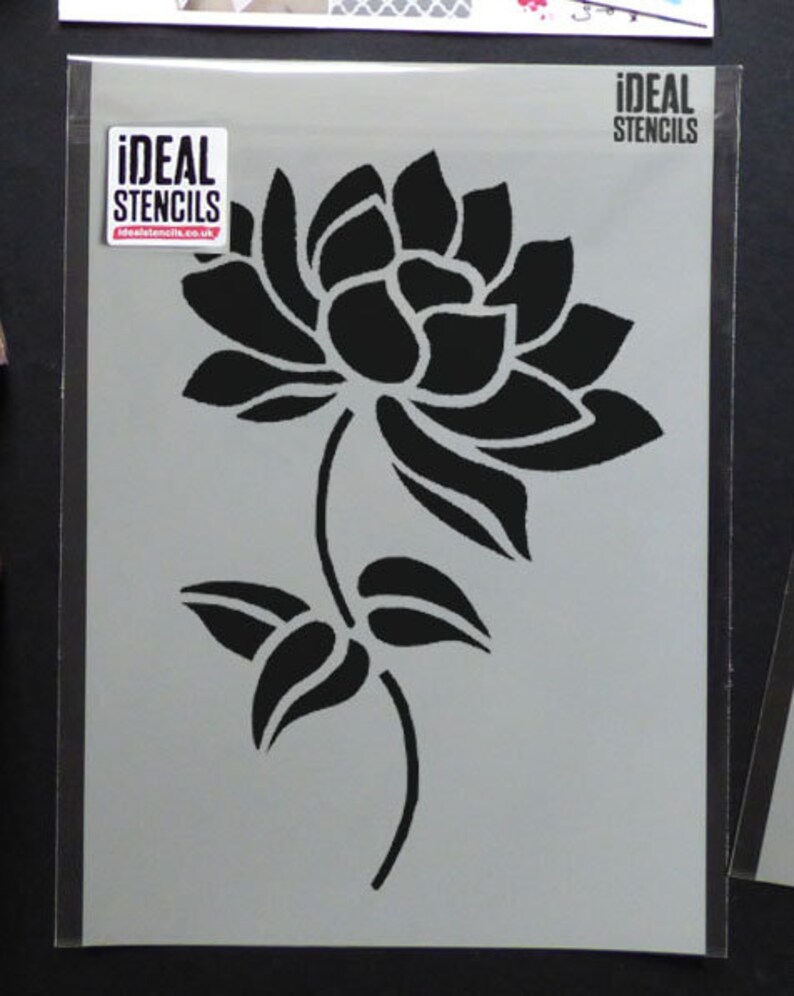 Lotus Flower Stencil Floral Stencil Home Decor Craft Etsy UK