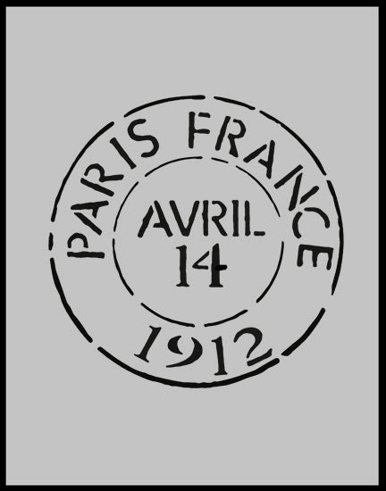Stencil French Shabby Chic Vintage PARIS Postmark - Etsy