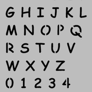 Comic Sans Alphabet Stencils: Mylar Letter & Number Stencil