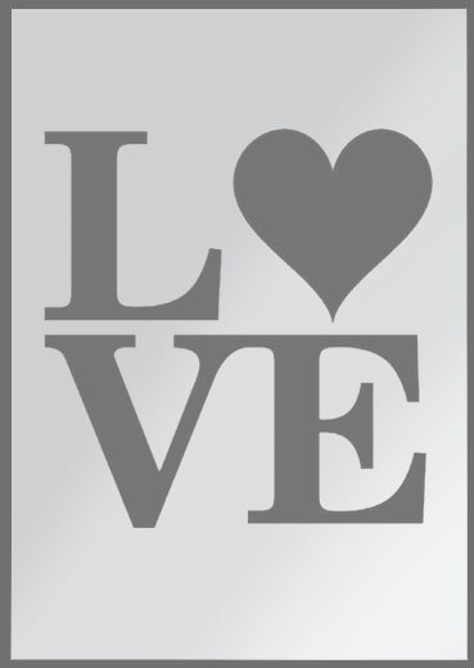 LOVE Stencil Heart Word Stencil Art Décor Wall Painting Etsy