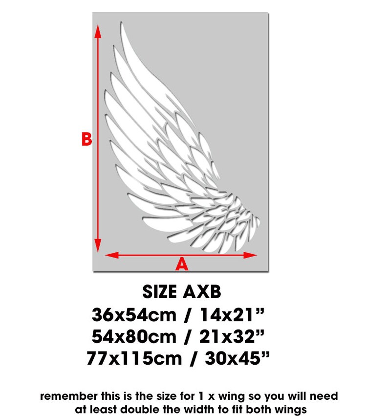 Angel Wings Stencil Large Wall Painting Stencil Inside Etsy