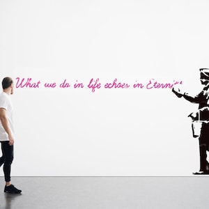 Pochoir d'art mural « Eternity » Banksy : grande décoration intérieure/extérieure