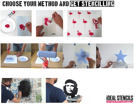 Banksy 'Flower Thrower' Reusable Stencil - Made In USA, Multiple Sizes For Wall Art & Crafts - View #5