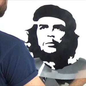 BANKSY STENCIL - Che Guevara Stencil - Home Decor Art Craft -Paint Walls, Fabrics - Furniture - Size Options - Reusable | Ideal Stencils