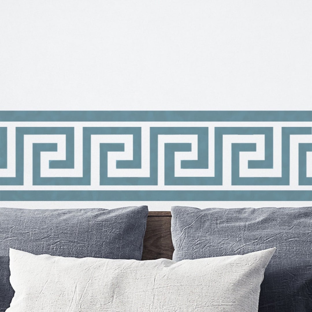 GREEK KEY Wall Border Pattern Stencil, Large Painting Stencil