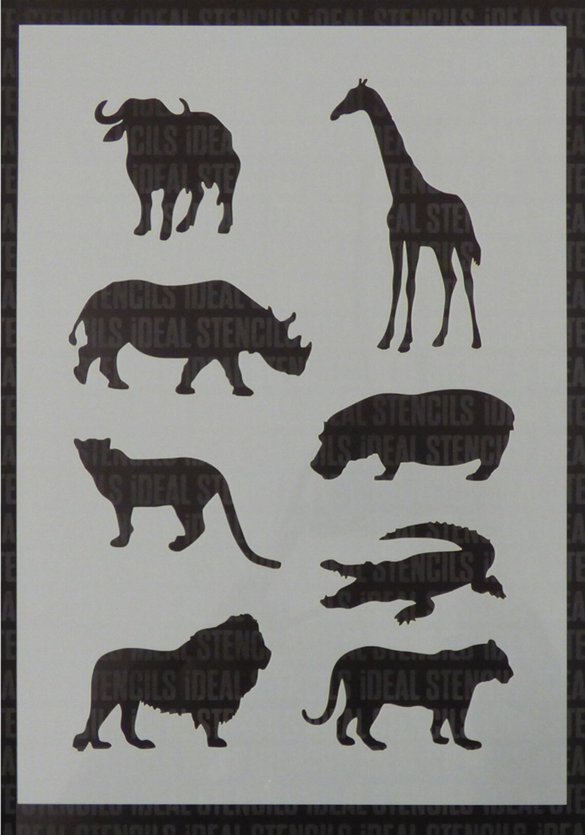 African Animals Stencil Set Craft Sheet Home Decor Painting Etsy UK